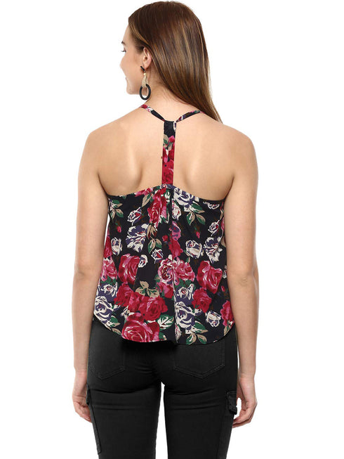 FLORAL STRAPPY SWING TOP