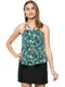 LEAF PRINT STRAPPY SWING TOP