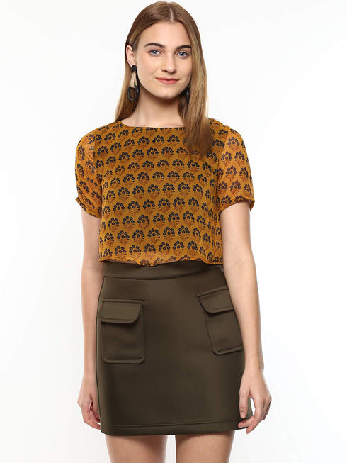 PRINTED BOXY-STYLE CROP TOP