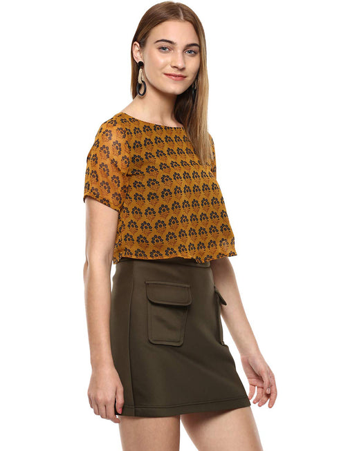 PRINTED BOXY-STYLE CROP TOP