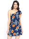 FLORAL ONE SHOULDER MINI DRESS