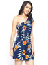 FLORAL ONE SHOULDER MINI DRESS