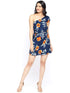 FLORAL ONE SHOULDER MINI DRESS
