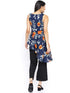 FLORAL HIGH LOW SLEEVELESS TOP