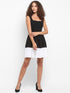 MONOCHROME BACK-TIE MINI DRESS