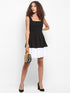 MONOCHROME BACK-TIE MINI DRESS