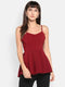 MAROON BOW BACK SPAGHETTI TOP
