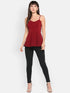 MAROON BOW BACK SPAGHETTI TOP