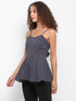 GREY BOW BACK SPAGHETTI TOP