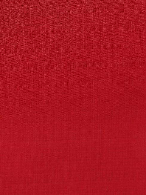 RED RUCHED BACK CROP TOP