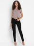 TAUPE RUCHED BACK CROP TOP