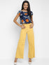 FLORAL RUCHED BACK CROP TOP