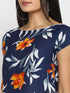 FLORAL RUCHED BACK CROP TOP