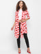 LIP PRINT DRAPE FRONT LONGLINE JACKET