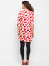 LIP PRINT DRAPE FRONT LONGLINE JACKET