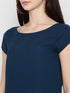 TEAL RUCHED BACK CROP TOP